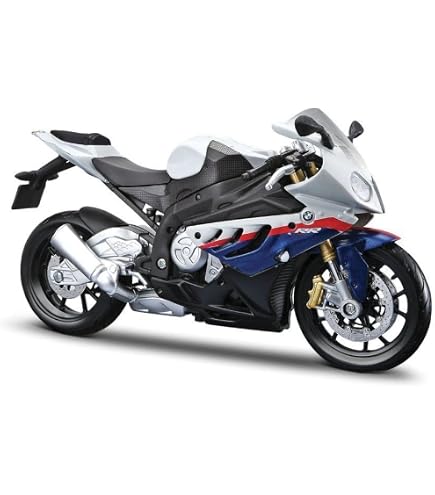 BMW S1000RR White/Red/Blue Motorcycle 1/12 by Maisto 31191 by